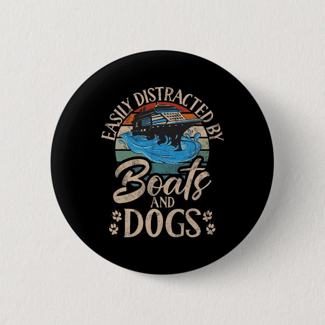 Easily Distracted  6 Cm Round Badge (Front)