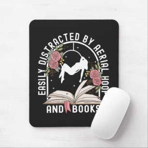 Easily Distracted Aerial Hoop And Book Mouse Pad