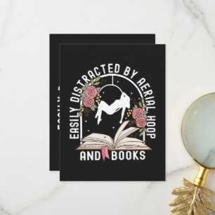 Easily Distracted Aerial Hoop And Book Thank You Card
