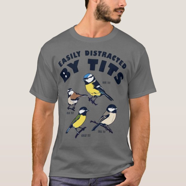 Easily Distracted Birds T-Shirt (Front)