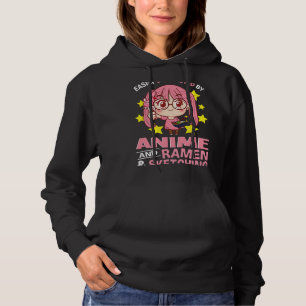 Easily Distracted By Anime and ramen and sketching Hoodie