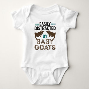 Easily Distracted by Baby Goats Baby Bodysuit