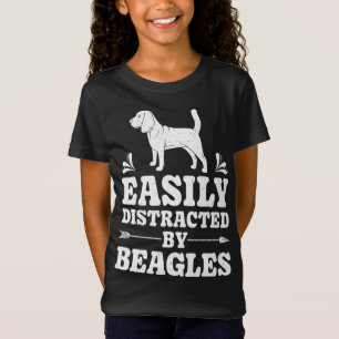 Easily Distracted By Beagles Funny Dog Lover Gifts T-Shirt