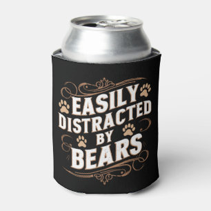Easily Distracted By Bears Gay Bear Pride  Can Cooler
