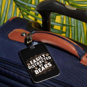 Easily Distracted By Bears Gay Bear Pride Luggage Tag