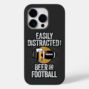 Easily Distracted by Beer and Football Case-Mate i iPhone 14 Pro Case