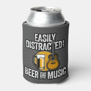 Easily Distracted by Beer and Music Can Cooler