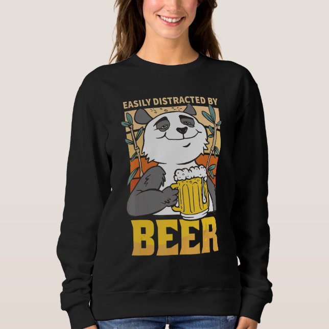 Easily Distracted by Beer Panda Men Married Bachel Sweatshirt (Front)