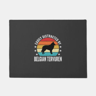 Easily Distracted By Belgian Tervuren Dog Doormat