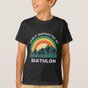 Easily Distracted By Biathlon Funny Winter Sports T-Shirt