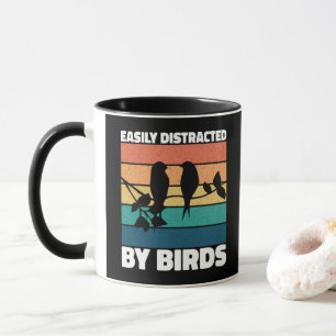 Easily Distracted By Birds Cute Bird Owner Funny Mug