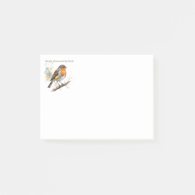 Easily Distracted by Birds Fun Quote Post-it Notes (Front)