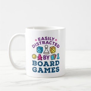 Easily Distracted by Board Games Game Lover Coffee Mug