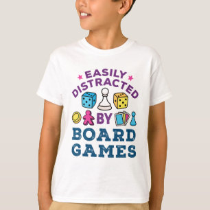 Easily Distracted by Board Games Game Lover T-Shirt
