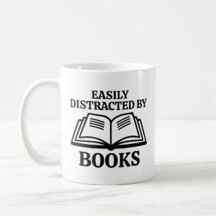 Easily Distracted By Books Coffee Mug