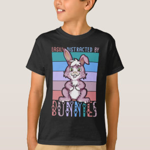 Easily Distracted by Bunnies Cute Bunny Lover T-Shirt