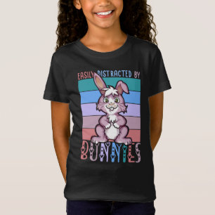 Easily Distracted by Bunnies Cute Bunny Lover T-Shirt