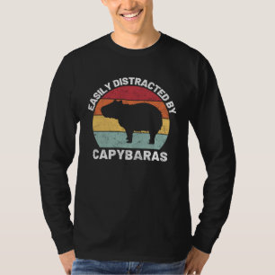 Easily Distracted By Capybara Retro Capybara T-Shirt