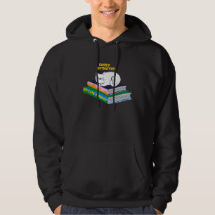 Easily Distracted By Cats And Books  Cat & Book Hoodie