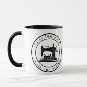 Easily Distracted By Cats And Sewing Mug