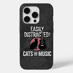 Easily Distracted by Cats and Wine Case-Mate iPhon iPhone 15 Pro Case