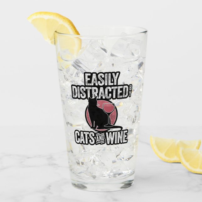 Easily Distracted by Cats and Wine Glass (Front Ice)
