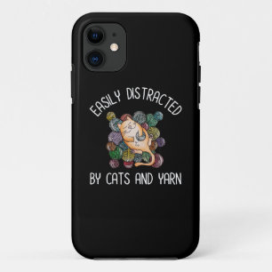 Easily Distracted By Cats And Yarn Case-Mate iPhone Case