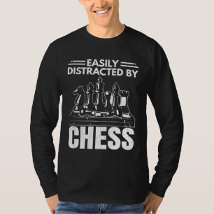 Easily Distracted By Chess  Sports Player Coach Gr T-Shirt