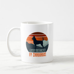 Easily Distracted By Chihuahuas Dog Walking Coffee Mug