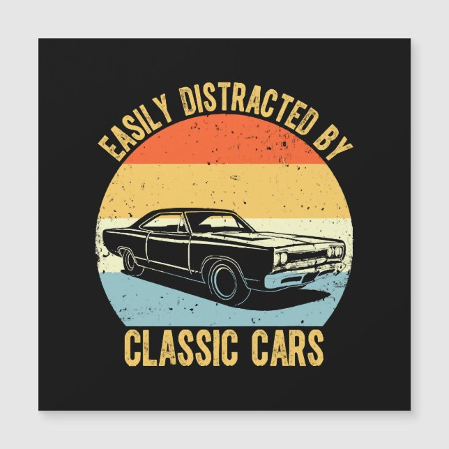Easily Distracted By Classic Cars (Front)