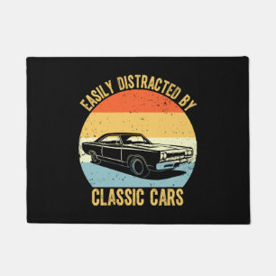 Easily Distracted By Classic Cars Doormat