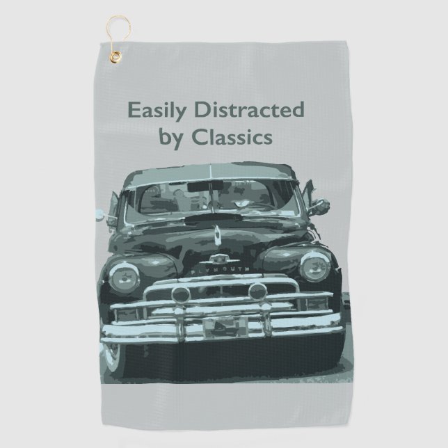 Easily Distracted by Classics Golf Towel (Front)
