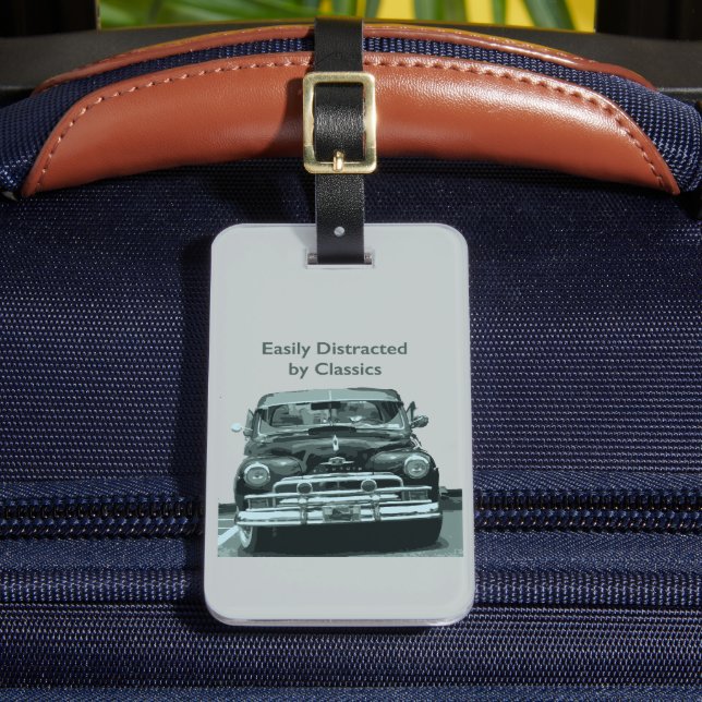 Easily Distracted by Classics Luggage Tag (Front Insitu 2)
