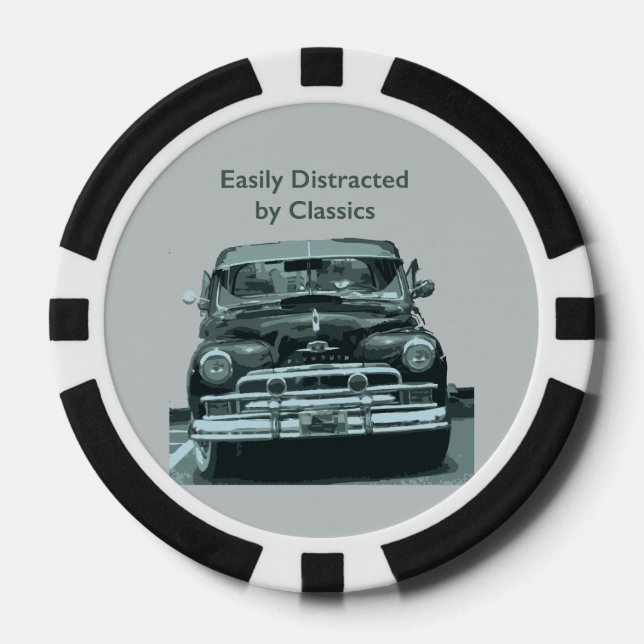 Easily Distracted by Classics Poker Chips (Front)