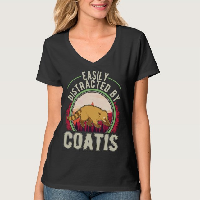 Easily distracted by Coatis T-Shirt (Front)