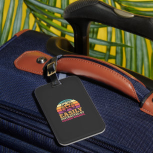 Easily Distracted By Cocker Spaniel Retro Dog Luggage Tag