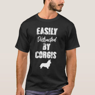 Easily Distracted By Corgis Womens Mens T-Shirt