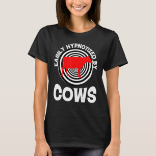 Easily Distracted By Cows And Books I Love Cows Co T-Shirt