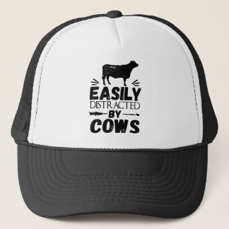 Easily Distracted By Cows Trucker Hat