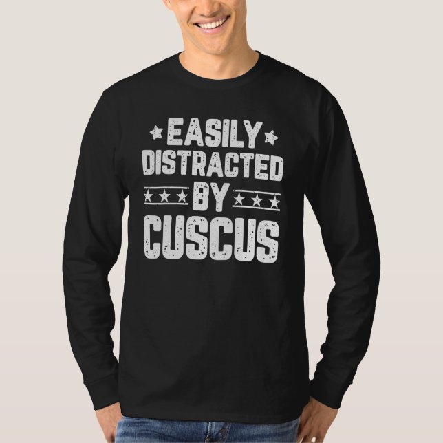 Easily Distracted By Cuscus   Animal  Cuscus T-Shirt (Front)