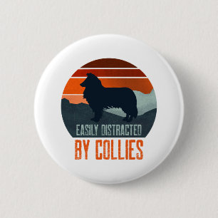 Easily Distracted By Dachshunds Dog Walking 6 Cm Round Badge