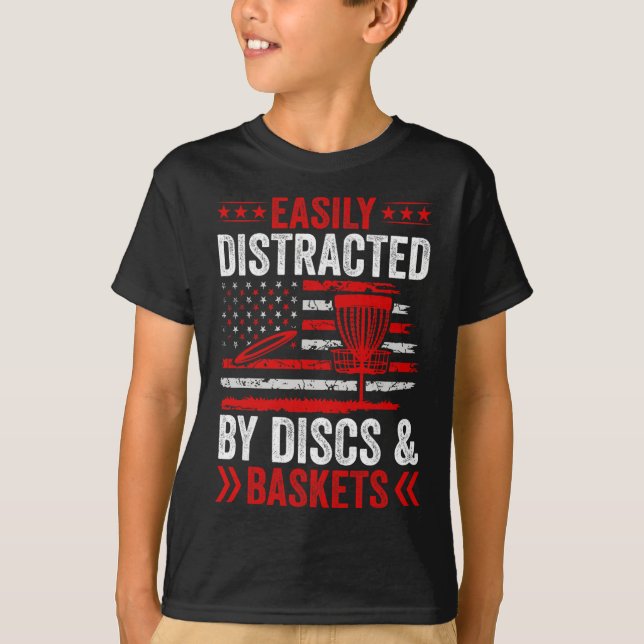 Easily Distracted By Discs And Skets  T-Shirt (Front)