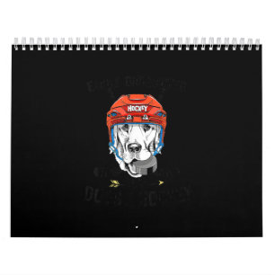 Easily Distracted By Dogs And Hockey Calendar