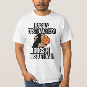 Easily Distracted by Dogs & Basketball T-Shirt
