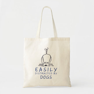Easily Distracted by Dogs Canvas Tote