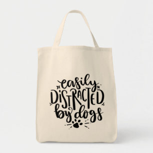 Easily Distracted By Dogs Tote Bag