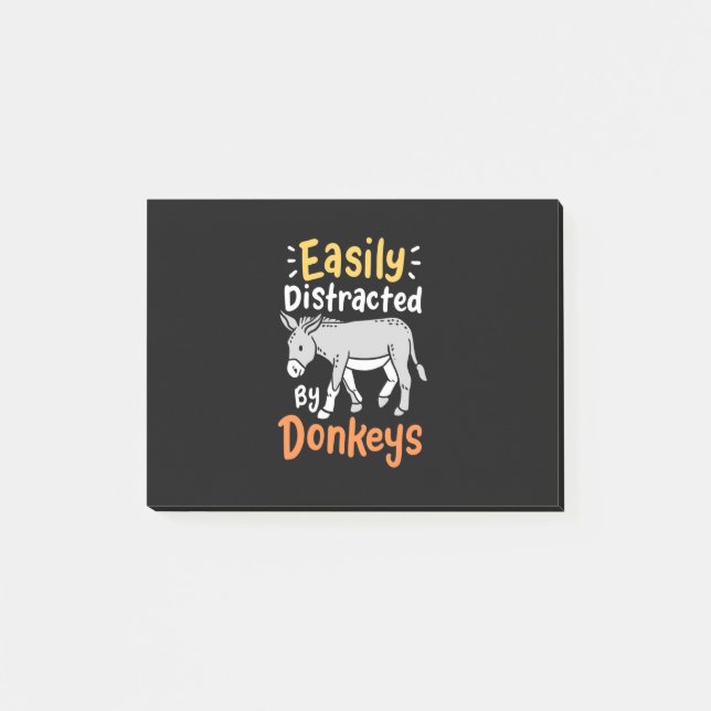 Easily Distracted By Donkeys Post-it Notes (Front)
