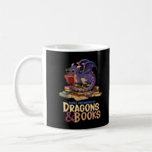 Easily Distracted By Dragons And Books Dragon Book Coffee Mug