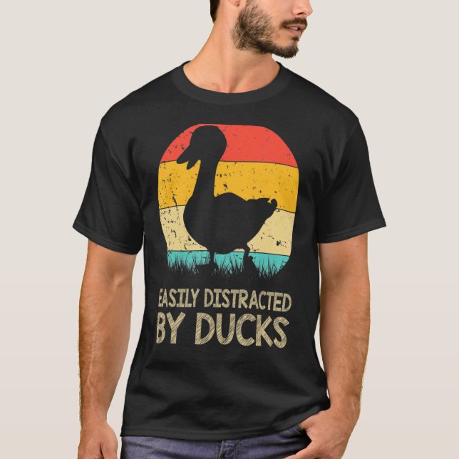 Easily Distracted By Ducks  Duck Farmer T-Shirt (Front)