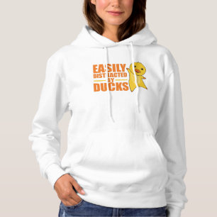 Easily Distracted By Ducks - Funny Duck Hoodie